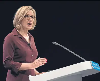  ?? Picture: Getty Images. ?? Amber Rudd said the security services had foiled seven terrorist plots.