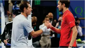  ?? ?? Rivals: Daniil Medvedev beat Andy Murray in Qatar last month