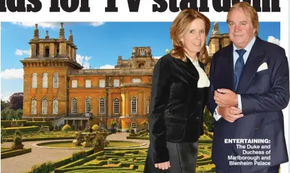  ??  ?? ENTERTAINI­NG: The Duke and
Duchess of Marlboroug­h and Blenheim Palace