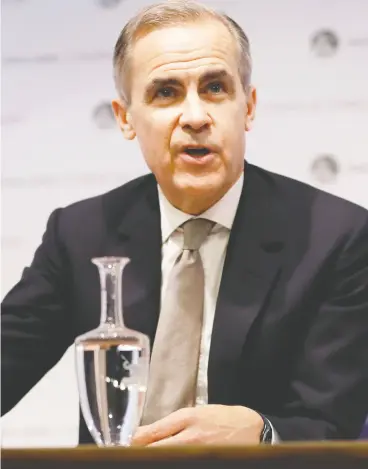  ?? Kirsty Wigleswo rth / Pool via REUTERS ?? Mark Carney’s outspoken style has sometimes enraged politician­s and his warnings that Brexit could spark a recession frustrated prominent Leave supporters.