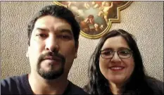  ?? PHOTO COURTESY OF RACHEL TOVAR ?? In this December 2017, photo provided by Rachel Tovar (right) poses with her husband Arturo Tovar at a Catholic cathedral in Mexico City.