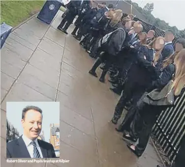  ??  ?? Robert Oliver and Pupils lined up at Kepier