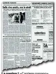  ??  ?? La pagina
Il «Corriere romano» del 18 luglio 1976 con la notizia