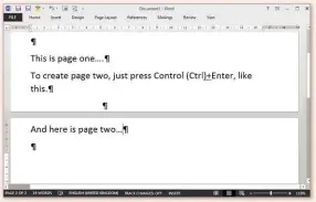  ??  ?? All versions of Word allow you to create multi-page documents