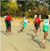  ?? ?? NETBALL ACTION... In the men’s category, there will be seven teams since there are five teams from south region and only two from the north region