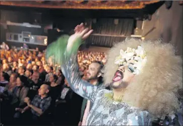  ?? Luis Sinco Los Angeles Times ?? A PERFORMER dances in the aisles Saturday during Taylor Mac’s “A 24-Decade History of Popular Music.”