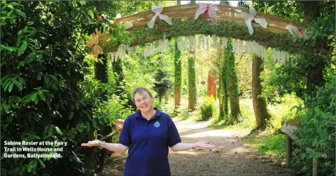  ??  ?? Sabine Rosler at the Fairy Trail in Wells House and Gardens, Ballyedmon­d.