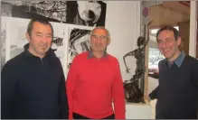  ??  ?? Les trois artistes, Paul Rey, Alain Lautier et Philippe Saucourt