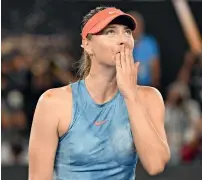  ?? AFP ?? OVER AND OUT: Maria Sharapova says she will miss tennis. —