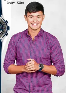  ??  ?? ONSWATCH ambassador Matteo Guidicelli: Irony XLite Blue Face