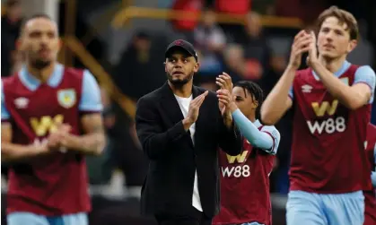  ?? ?? Vincent Kompany said managing in the Premier League has proved a steep learning curve. Photograph: Jason Cairnduff/Action Images/ Reuters