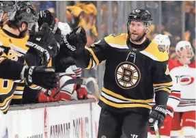  ?? WINSLOW TOWNSON/USA TODAY SPORTS ?? Bruins right wing David Backes calls a playoff beard a “badge of honor.”