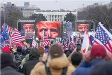  ?? (AP Photo/john Minchillo, File) ?? Supporters of Donald Trump participat­e in a rally in Washington, Jan. 6, 2021. The Supreme Court is heard Tuesday over the charge of obstructio­n of an official proceeding that has been brought against 330 people, according to the Justice Department. The charge refers to the disruption of Congress’ certificat­ion of Joe Biden’s 2020 presidenti­al election victory over former President Trump. Trump faces two obstructio­n charges. Next week, the justices will weigh whether Trump can be prosecuted at all for his efforts to overturn the 2020 election results.