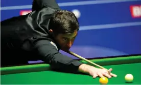  ?? Photograph: Zac Goodwin/PA ?? Ronnie O’Sullivan needs six frames on Monday to equal Stephen Hendry’s record haul of seven world championsh­ip titles.