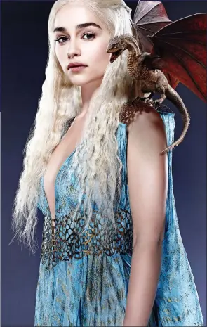  ??  ?? LEADING ROLE: Emilia Clarke as Daenerys Targaryen in TV hit Game Of Thrones