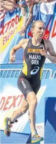  ?? Foto: Markus Scholz, dpa ?? Anne Haug wird für Deutschlan­d im Triathlon starten.
