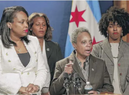  ?? TERESA CRAWFORD/AP ?? Mayor Lori Lightfoot said on Thursday that she has “learned a lot” from the teachers strike over 11 days of school.