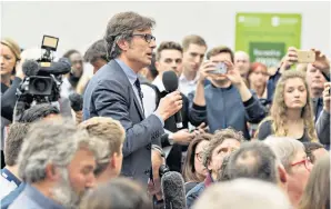  ??  ?? Asking the questions: Robert Peston at the Labour Party’s general election manifesto launch, left; Boris Johnson, the Foreign Secretary, prepares for an appearance on Peston on Sunday, below