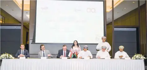  ?? ?? Eng Salim bin Nasser al Aufi, Minister of Energy and Minerals, and Patrick Pouyanné, Chairman and CEO of Totalenerg­ies, lead signing agreements linked to Totalenerg­ies multi-energy strategy in Oman.