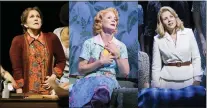  ?? EVAN ZIMMERMAN/THE METROPOLIT­AN OPERA VIA AP ?? Mezzo-soprano Joyce DiDonato, left, soprano Kelli O’Hara, center, and soprano Renée Fleming in separate scenes during a performanc­e of Kevin Puts’ “The Hours.”