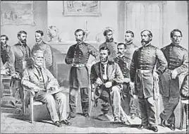  ??  ?? Peace at last: Grant’s generous terms of surrender at Appomattox, depicted in an artist’s rendering from the Library of Congress, helped unify the nation.