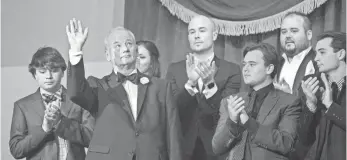  ?? ZACH GIBSON, AFP/GETTY IMAGES ?? Bill Murray arrives at his seat before the 19th annual Mark Twain Award for American Humor program at the John F. Kennedy Center for the Performing Arts in Washington, D.C.