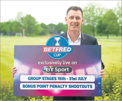  ??  ?? BIG DRAW: BT Sport pundit Chris Sutton insists the new format for the Betfred League Cup will capture the imaginatio­n