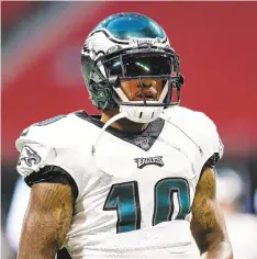  ?? CARMEN MANDATO/GETTY ?? Eagles wide receiver DeSean Jackson is getting closer to returning to action as he continues to rehab from an abdominal injury, coach Doug Pederson said. Jackson has not played since early in Week 2.