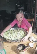  ?? SUBMITTED ?? London Hamilton made mustard pickles and sold them to help support the breakfast program at West Pictou Consolidat­ed School, where she is currently in Grade 3.