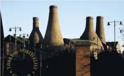  ??  ?? The towering kilns of the Gladstone Pottery Museum, once a working factory