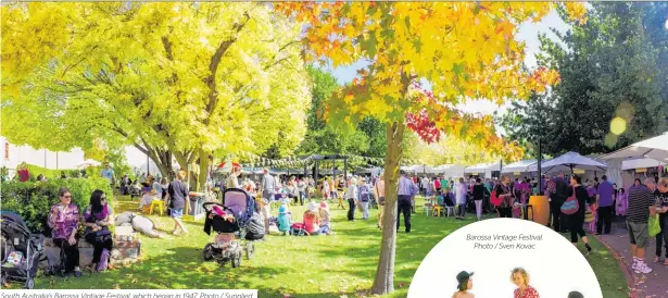  ??  ?? South Australia's Barossa Vintage Festival, which began in 1947. Photo / Supplied
Barossa Vintage Festival. Photo / Sven Kovac