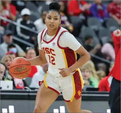  ?? ETHAN MILLER — GETTY IMAGES ?? USC freshman JuJu Watkins leads the Pac-12 in scoring at 28.2 points per game and has helped the Trojans to a No. 7 national ranking.