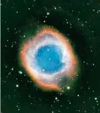  ?? Courtesy Chris Hill ?? Hill captured an image of the Helix Nebula from his backyard using an advanced telescope. The nebula is in the constellat­ion Aquarius and is more commonly known as “The Eye of God.” It’s 655 light-years away.