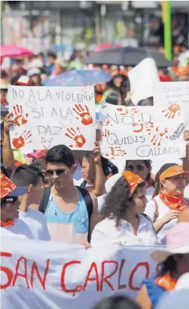  ?? MAYELA LÓPEZ ?? Cientos de personas marcharon, el 3 de noviembre pasado, por la No Violencia contra las Mujeres.