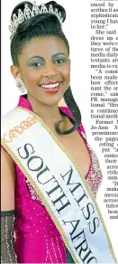  ?? Picture: TIMES MEDIA ?? NOW A JUDGE: Basetsana Kumalo as Miss South Africa 1994