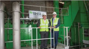  ??  ?? Jack (Chief Technology Officer) and Declan O’Connor (CEO) of BHSL at the firms plant in Ballagh.