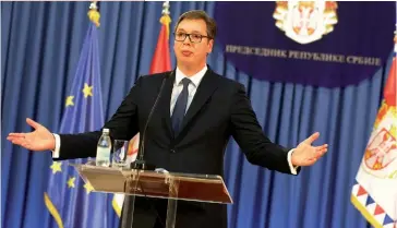  ??  ?? Photo ci-dessous : Alors que son pays est candidat à l’adhésion à l’UE depuis 2012, le président serbe Aleksandar Vucic s’est récemment dit « prêt à discuter de tout » pour faire avancer le dossier : « Si cette question n’est pas résolue, la Serbie n’aura pas d’avenir. Si nous parvenons à la paix, tout devient possible pour les Balkans », avait-il déclaré au Monde. Confirmant ses dires, peu après le sommet de Sofia avec l’UE, il annonçait à la télévision serbe qu’un référendum sur l’indépendan­ce du Kosovo pourrait avoir lieu en Serbie avant la fin de l’année. (© Shuttersto­ck/Fotors52)