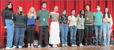  ?? SUBMITTED PHOTO ?? Left to right: Mischa Behari, Brooke Benjamin, Mikaela Cavanagh, Nicholas D’Onofrio, Brianna Huller, Tanvi Joshi, Sophia Pham, Tanvi Thallapall­y, Patrick Zhang, Bradley Gerwig and Rachel Enache.