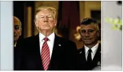  ?? OLIVER CONTRERAS / SIPA USA ?? President Donald Trump, seen Tuesday outside the Oval Office, has encountere­d substantia­l turnover in his White House legal team, which has been grappling with strategy in the Mueller investigat­ion.