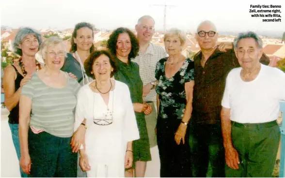 ?? ?? Family ties: Benno Zell, extreme right, with his wife Rita, second left