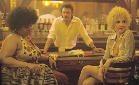  ?? PAUL SCHIRALDI / HBO ?? From left to right, Pernell Walker, James Franco and Maggie Gyllenhaal in HBO’s The Deuce. David Simon and George Pelecanos’s HBO series about sex work in New York City is generally profoundly unsexy, even though the show is highly explicit.