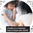  ??  ?? Anxiety is a common trait in those with ADHD
