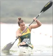  ?? PICTURE: ANTHONY GROTE/GAMEPLAN MEDIA ?? MAKING WAVES: Former junior sprint star Donna Hutton will move up into the senior ranks this weekend’s South African Canoe Sprint Championsh­ips at Shongweni Dam