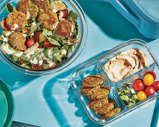  ?? Photos by Tom McCorkle / For the Washington Post ?? Baked Falafel are actually crisp, veggie-packed “nuggets” — super-dippable for children and are just as irresistib­le for grown-ups. This recipe and more, page D7