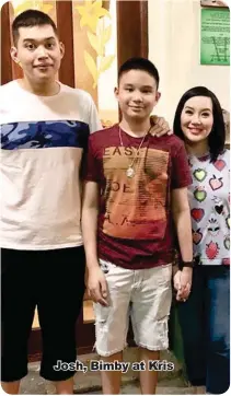  ??  ?? Josh, Bimby at Kris