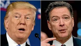  ?? PHOTO: AP ?? US President Donald Trump reportedly told then-fbi director James Comey he had concerns about the judgement of his security adviser, Michael Flynn.