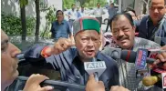  ?? — PTI ?? Himachal Pradesh chief minister Virbhadra Singh arrives to appear before the Enforcemen­t Directorat­e in New Delhi on Thursday.