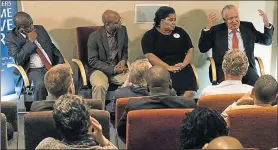  ?? Picture: GREG ROXBURGH ?? TALKING BUSINESS: Tim Modise, chairman of Ga-rankuwa Forum of Excellence; Bonang Mohale, CEO of Business Leadership South Africa; Lindiwe Mazibuko, political leader and writer; and Peter Hain, British former anti-apartheid leader and UK cabinet...