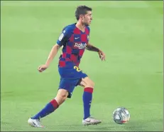  ?? FOTO: PEP MORATA ?? Sergi Roberto, recorrido y disciplina Tiene la opción del lateral