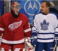  ?? RICHARD LAUTENS/TORONTO STAR ?? CURTIS JOSEPH Goalie was a fan favourite with Tie Domi’s Leafs and suited up in Toronto as a Red Wing in 2002, but didn’t play at the ACC until later with the Coyotes.